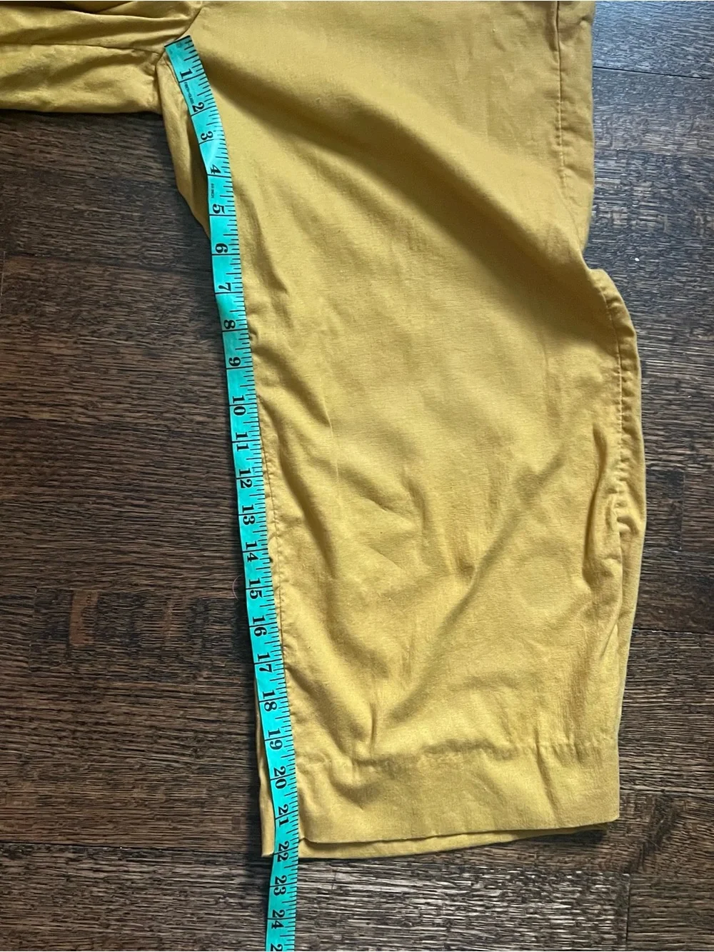 Banana Republic size 12 petite mustard yellow Rowan wide leg crop pants